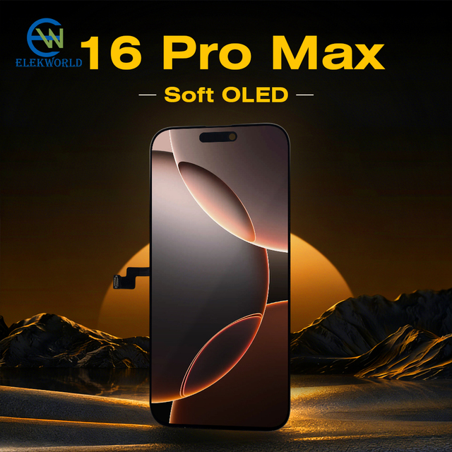 OLED Screen for 16 Pro Max Soft OLED 1:1 Size Phone Display Replacement for Iphone 16 Pro 16 Plus Touch Screen 120HZ Pantallas