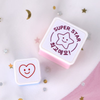 Tampon de papeterie Kawaii Mini tampon personnalisé de style coréen créatif Tampon personnalisé de dessin animé Fabricant de timbre de journal sceau