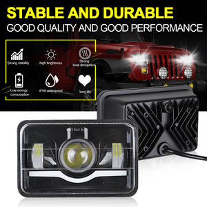 Faro Cuadrado de 4x6 pulgadas al por mayor, luz alta/baja, DRL, intermitentes impermeables, 12V 45W 30000LM, lámpara universal para coche - Product Image 5