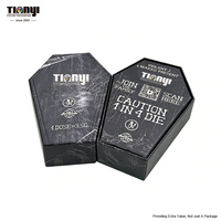Caja de Regalo Rígida con Diseño de Ataúd Gótico Personalizado, Impresión UV y Logotipo en Relieve 3D para Empaque de Recuerdos de Fiesta de Halloween