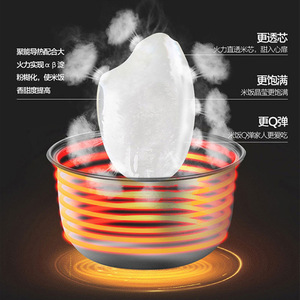 Olla Arrocera Midea 3L Multifuncional de Acero Inoxidable Eléctrica Para 2-4 Personas Color Dorado Champán - Product Image 1