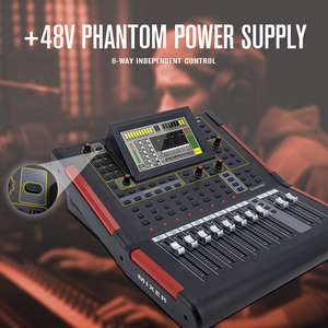 Bàn trộn âm thanh kỹ thuật số chuyên nghiệp Gooermi DM12 12 kênh, có chức năng Phantom Power 48V & Mute - Product Image 4