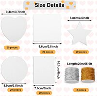 Désodorisant de Sublimation blanc, feuilles parfumées en feutre, pendentif avec corde dorée, DIY, 100 pièces