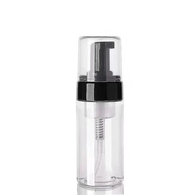 Heiß schwarz leer Schaumstoff-Pumpflasche 100 ml 150 ml 200 ml für Gesichtsreiniger Handreiniger Kunststoff-Seifenspender