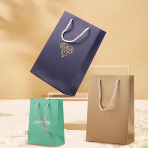Custom Print Logo With Handle Closure Clothing Packaging Luxury <b>Gift</b> Perfume <b>Small</b> Paper Shopping Bag for Jewellery - Product Image 2