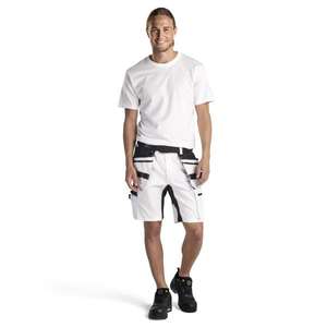 BLAKLADER - 191110001099C60 Short de peintre avec stretch X1900 Blanc/Noir-PANTALON DE TRAVAIL EAN 7330509827680 SHORT DE TRAVAIL - Product Image 3