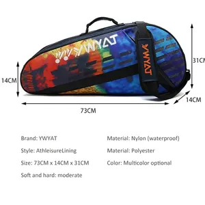 3-Pack Custom Portable Racquet Sport Bags Single Double Shoulder Large PU Capacity Thick <b>Badminton</b> Tennis <b>Racket</b> <b>Cover</b> Backpack - Product Image 6