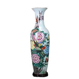 Vase d'intérieur en porcelaine de Noël double de luxe pour décoration de la maison moderne Grand vase décoratif en céramique Argile Minimaliste Céladon - Product Image 1