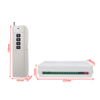 Saklar Remote Control nirkabel 220V 4 saluran, modul relay rf nirkabel ON/OFF 433mhz untuk lampu rumah pintar & lampu