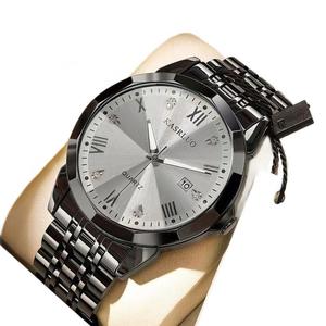 Reloj de cuarzo dorado de lujo para hombre, reloj de pulsera con brazalete de acero inoxidable, reloj de vestir clásico con números romanos y visualización de fecha - Product Image 2