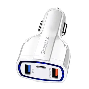 Usb Qc3.0 car charger type C Pd35w fast charging mobile phone bullet car charge for cars