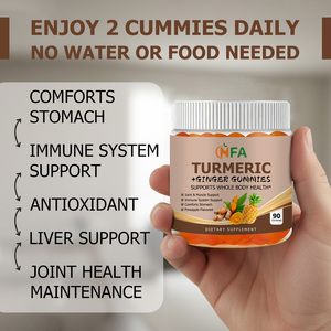 OEM ODM Turmeric Ginger Gummies with Turmeric Extract Ginger Extract Support Immune Comforts Stomach Antioxidant Liver Joint - Product Image 3