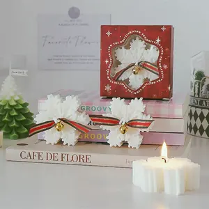 Hot selling funny scented Christmas snowflake candle for gift modeling birthday gift home decoration