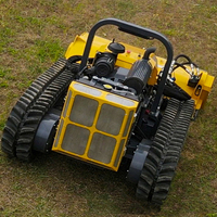 Débroussailleuse tout-terrain diesel 38 CV radiocommandée sur chenilles avec arrêt automatique et régulateur de vitesse, certifiée CE et EPA