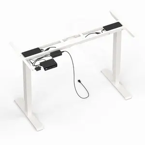 Soporte ergonómico de doble Motor para escritorio, estructura de altura eléctrica para sentarse, estilo moderno, ajustable, inteligente, estante de elevación de oficina