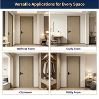 Porte intérieure insonorisée simple en aluminium et bois, plusieurs options de cœurs en bois, personnalisable, vente chaude, directement de l'usine OEM ODM