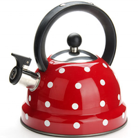 Bouilloire sifflante classique en acier inoxydable 3,0 L avec poignée en bakélite, capacité 3,0 L, théière pour cuisinière en métal