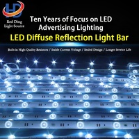 Bande LED rigide 12V pour rideau déroulant, 3030 SMD2835, 12 LED/m, réflecteur diffuseur, CRI80, aluminium, IP22, dimmable, pour boîte lumineuse publicitaire