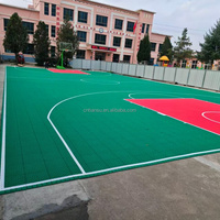 Revêtement de sol sportif flexible TIANSU, anti-fissures, dalles emboîtables pour terrains de sport résidentiels canadiens