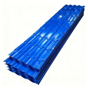 Tôle d'acier galvanisé ondulé prépeint / Tôle de métal Galvalume / Tôle de toiture en Aluzinc colorée - Prix par feuille - Product Image 4
