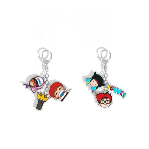 Llavero Colgante de Acrílico Personalizado con Diseño de Ídolo Cantante en Versión Q de Dibujos Animados, Bonito y Divertido, Impreso con UV, para Bolsos - Product Image 4