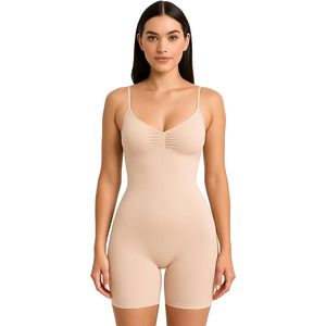 Womens Mid Thigh <b>Bodysuit</b> Contour Flex Seamless <b>Shapewear</b> Medium Control Jersey Fabric - Product Image 1