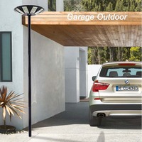 600W IP65 UFO extérieur intégré réverbère coût du capteur de mouvement alimenté par Led tout en un éclairage de jardin à énergie solaire avec poteau