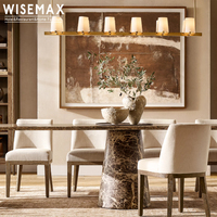WISEMAX FURNITURE Chaise de salle à manger moderne minimaliste en chêne massif avec coussin moelleux, chaise de restaurant pour la maison, bar, salle à manger