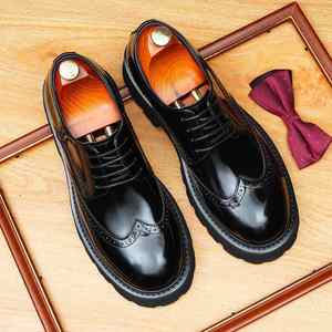 Chaussures Oxford décontractées pour hommes en cuir véritable faites à la main, de haute qualité, respirantes, pour mariage et soirée - Product Image 3