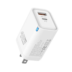 Fabricant OEM USB-C d'éclairage LED EU US UK et double ports 45W 3A PD QC3.0 adaptateur de voyage à charge rapide <span class=keywords><strong>chargeur</strong></span> mural câble de type c - Product Image 2