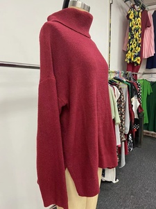 Suéter con abertura lateral y manga <span class=keywords><strong>de</strong></span> murciélago informal, suéter <span class=keywords><strong>de</strong></span> cuello alto <span class=keywords><strong>de</strong></span> <span class=keywords><strong>punto</strong></span> <span class=keywords><strong>de</strong></span> gran tamaño, suéteres <span class=keywords><strong>de</strong></span> talla grande para <span class=keywords><strong>mujer</strong></span> - Product Image 6
