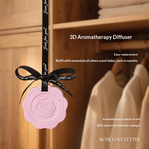Tablette parfumée suspendue à l'arôme de rose, parfum frais avancé, aromathérapie sans feu pour la décoration de la chambre, de la maison et de la voiture - Product Image 3