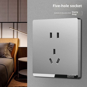 इंटरनेशनल इलेक्ट्रीशियन 86 ग्रे लाइट स्विच सॉकेट घरेलू पैनल स्मार्ट ip20 x71 के लिए तीन-तरफ़ा एकल-नियंत्रण - Product Image 6