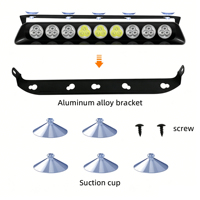 Nueva Luz Estroboscópica Delantera para Coche F27 con 27 LED y Ventosa, Luz de Pala, Luz de Limpieza, Luz Estroboscópica, Luz de Seguridad
