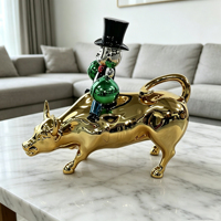 Patung Beruang Logo Seni Modern untuk Dekorasi Jendela Toko, Dekorasi Rumah, Figur Beruang Berkualitas Tinggi, Patung Resin, Dekorasi Kantor