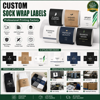 Kemasan Kaos Kaki Kertas Kraft Grosir dengan Logo Custom