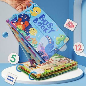 Libro de Actividades Reutilizable para Niños, con Pegatinas Mágicas, Rompecabezas de Animales Marinos, Números y Matemáticas, para el Aprendizaje Silencioso - Product Image 3