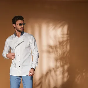 Gourdain Classic 100% Cotton Woven Printed Shirt Anti-Wrinkle Solid Casual Full Sleeve Breathable Quick Dry <b>Summer</b> Button Collar - Product Image 2