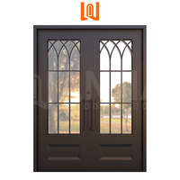 Conception française classique double porte portes en fer maison porte d'entrée de sécurité porte principale en fer