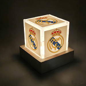 Lámpara Cúbica Cuadrada con Logotipo de Club de Fútbol, el Mejor Regalo para Aficionados al Fútbol 2026, Recargable, <span class=keywords><strong>Madrid</strong></span>, Rangers, <span class=keywords><strong>Chelsea</strong></span>, Impresión UV, Luz Nocturna para Dormitorio - Product Image 1