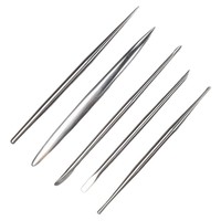 Outils de sculpture en acier inoxydable pour pâte polymère ultra-légère et argile à modeler - Couteaux noirs de Chine