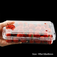 Vassoio di plastica per il pacchetto alimentare usa e getta trasparente frutta scatola di imballaggio con coperchio per il confezionamento di frutta scatola