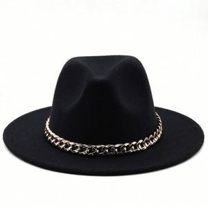 China Wholesaler Polyester Cotton Character Style Fedora Hats with Gold Chain for Unisex Party & Fishing Affordable - Product Image 6