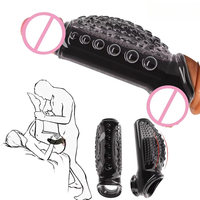 Strukturierter Penis-Sleeve mit Cockring, Erwachsenen-Sexspielzeug für Männer, Weiches Silikon-Sleeve