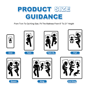 Su geçirmez yatak koruyucu kapak katlanır düz boyalı yatak Mat Polyester pamuk ile karışık kumaş Anti alerjenik - Product Image 4