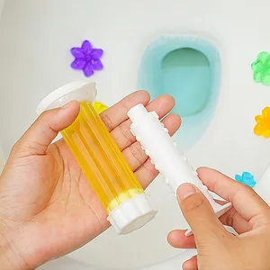 Gel de limpieza para el baño, desodorante con 6 flores pequeñas, fragancia para inodoro, desodorante