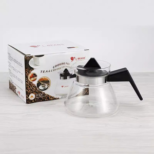 Jarra de vidrio para té y café L-Beans de 400 ml con tapa y asa - Product Image 1
