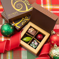 Boîte cadeau en chocolat à la fraise, artisanale, de luxe, écologique, en matériaux recyclés, emballage en carton et papier