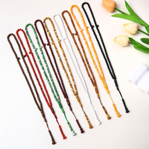 99 cuentas de ámbar Mala Tasbih listo para enviar cuentas de oración islámicas rosarios clásicos para la mezquita Alá - Product Image 1