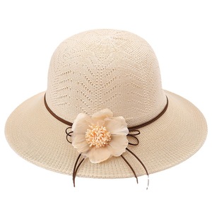 Usine En Gros En Plein Air Fleur Seau Chapeau UV Protection Solaire À Large Bord Femme Casquette De Pêche Camp Caps - Product Image 3